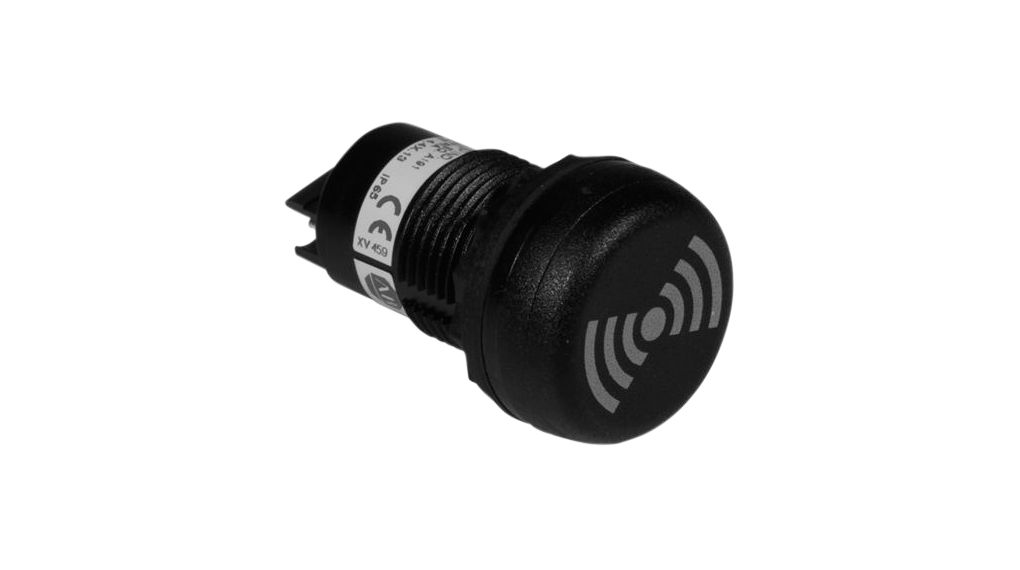 Panel Mount Sounder Kontinuerlig / Puls Svart 12 ... 24 VAC/VDC 20mA 72dB Polykarbonat Radplint, instickskontakt IP65 855P